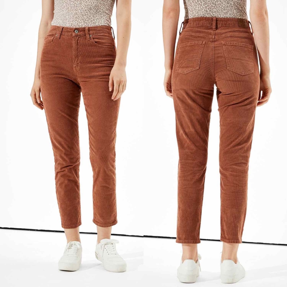 American Eagle Corduroy Mom Jean Pink Pants Jeans